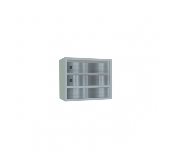 2-х секционный почтовый ящик «Орион М» с дверцами из нержавеющей стали